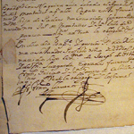 Events in missions were captured and put to paper by priests using quill pens.