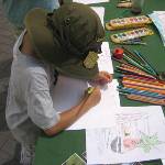 A Junior Ranger showing his interpretation of our national parks.