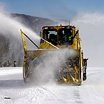Plowing park roads.