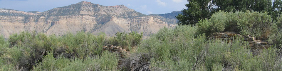 View of standing architecture at Yucca House