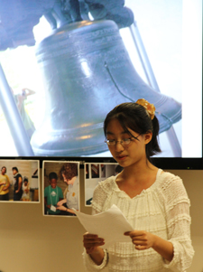 Student gives valedictorian speech