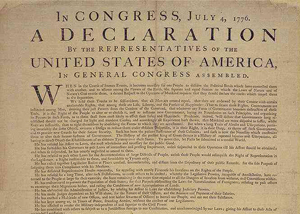 Dunlap broadside of the Declaration of Independence