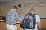 Visitors at National Park Service Desk