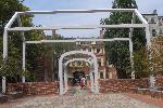 Wide view of Franklin's steel frame house