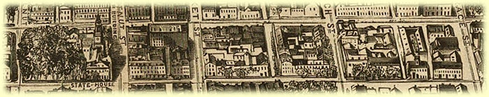 Drawing on 1872 map of Independence Hall