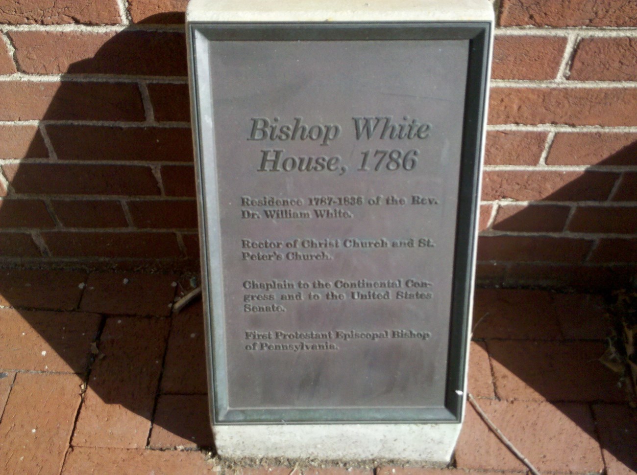 bishop white plaque