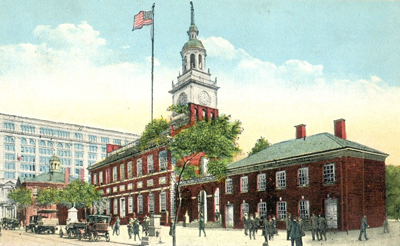 Independence Hall postcard