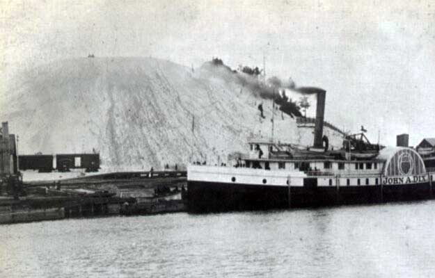 Hoosier slide being mined.