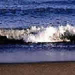 picture of a wave breaking just before a sandy beach