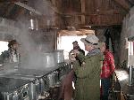 Inside sugar shack