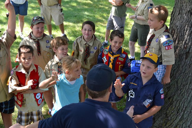 Junior Firefighter with Cub Scouts