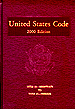 red graphic of the cover of the printed version with the words United States Code