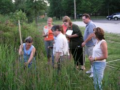 Dr. Joy Marburger teaches citizen scientists to collect data for U.S.G.S. sponsored purple loosestrife research project