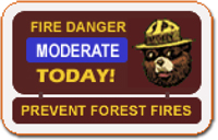 Fire Danger Ratings Sign