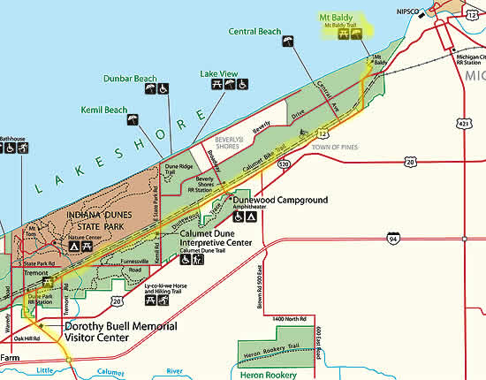 map with route highlighted to the Mt Baldy