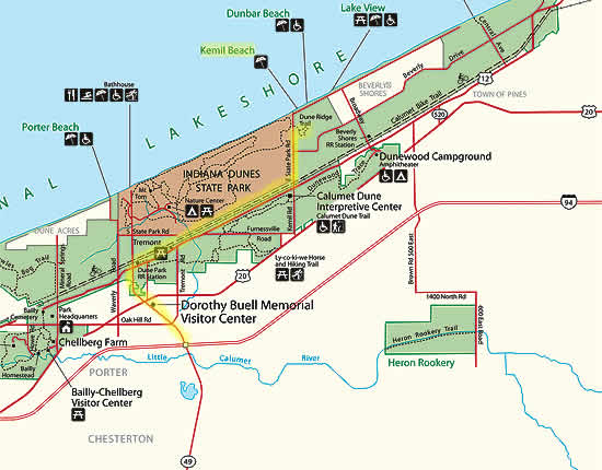 map with route highlighed