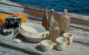 Artifacts from a shipwreck Artifacts from a shipwreck