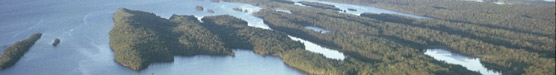 Aerial of the north shore of the Island.