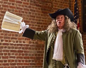 Living history character protraying Governor Sir William Berkeley