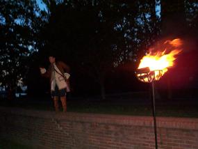 Living History Interpreter Dick Cheatum portraying Burgess Thomas Matthew 