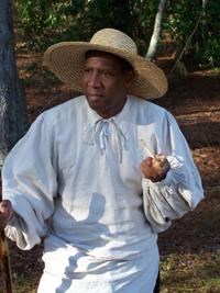 Jerome Bridges protraying Anthony Johnsome an African-American at Jamestown