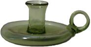 Green glass dish candleholder Green glass dish candleholder