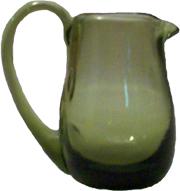 Green glass Creamer Green glass Creamer
