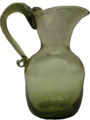 Green glass pitcher Green glass pitcher