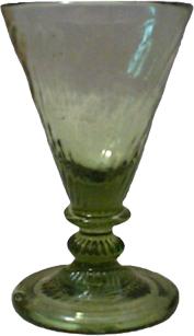 Green colored Wine Glass, C.1670 Green colored Wine Glass, C.1670