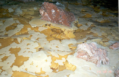 Calcite rafts in Jewel Cave