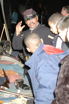Kids learning about Buffalo Soldiers