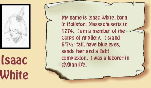 Drawing of Isaac White.