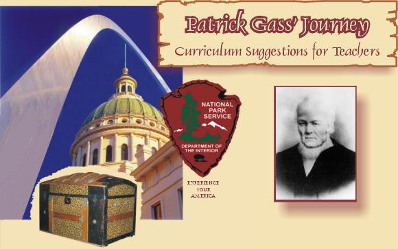 Collage of images including pictures of the park and Patrick Gass.