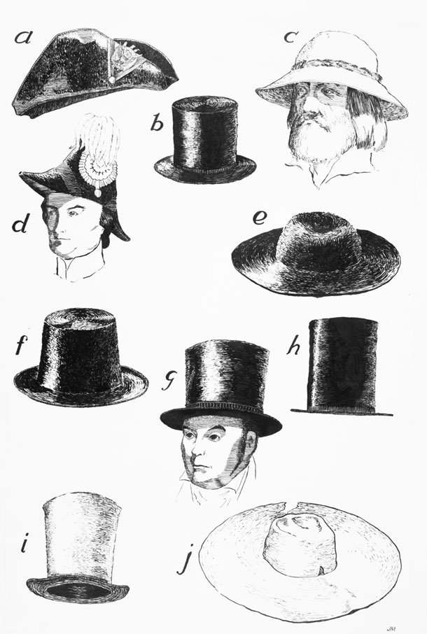 Types of Beaver Hats by James Mulcahy, V107-000177