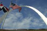 Looking up at the Gateway Arch