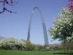 Gateway Arch in the spring