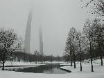 Gateway Arch with snow