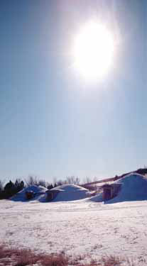 Mandan village lodges, Fort Lincoln State Park (North Dakota)&nbsp;