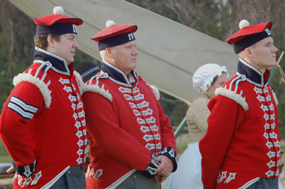 Living History Participants portray British Redcoats in the Battle of New Orleans