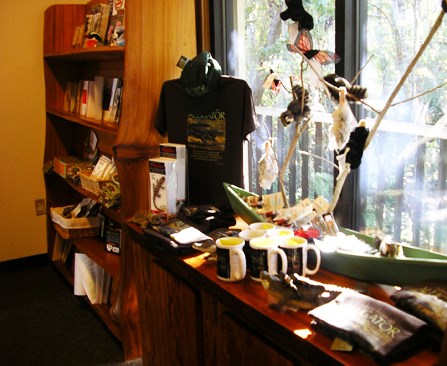 Image of park museum store with various items for sale
