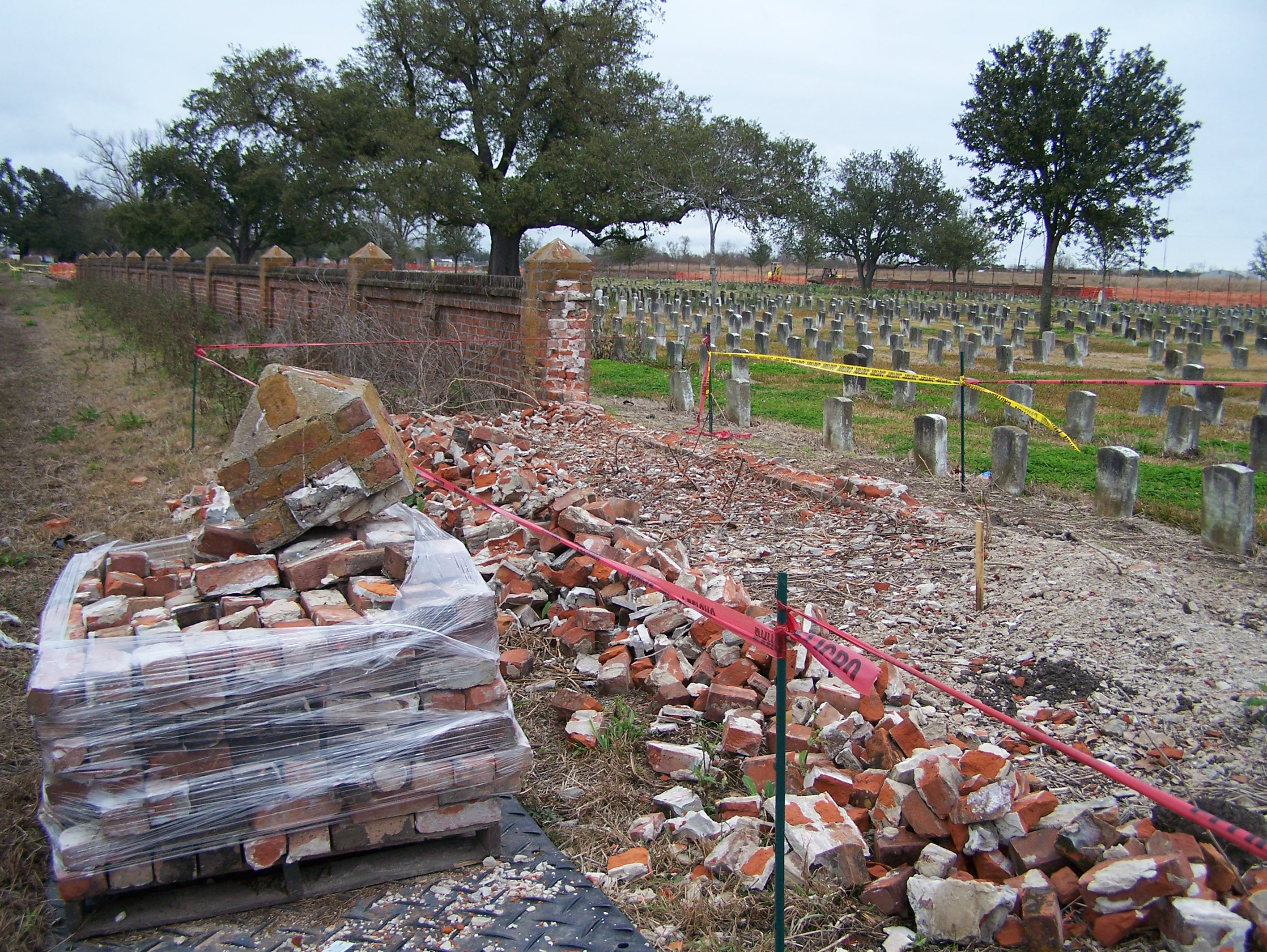 old bricks stacked and ready to reuse
