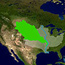 Satellite map of the central United States showing Mississippi River and Missouri River watershed