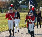 Andrew Jackson and American troops in 1815 dress