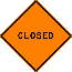 "CLOSED" sign
