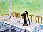 Hand pump on back porch