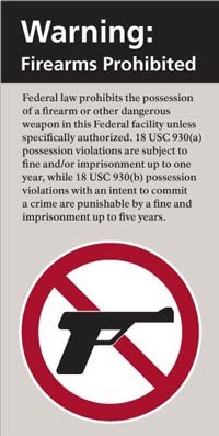 Firearms Warning Sign