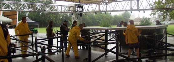 Stage crew for concert
