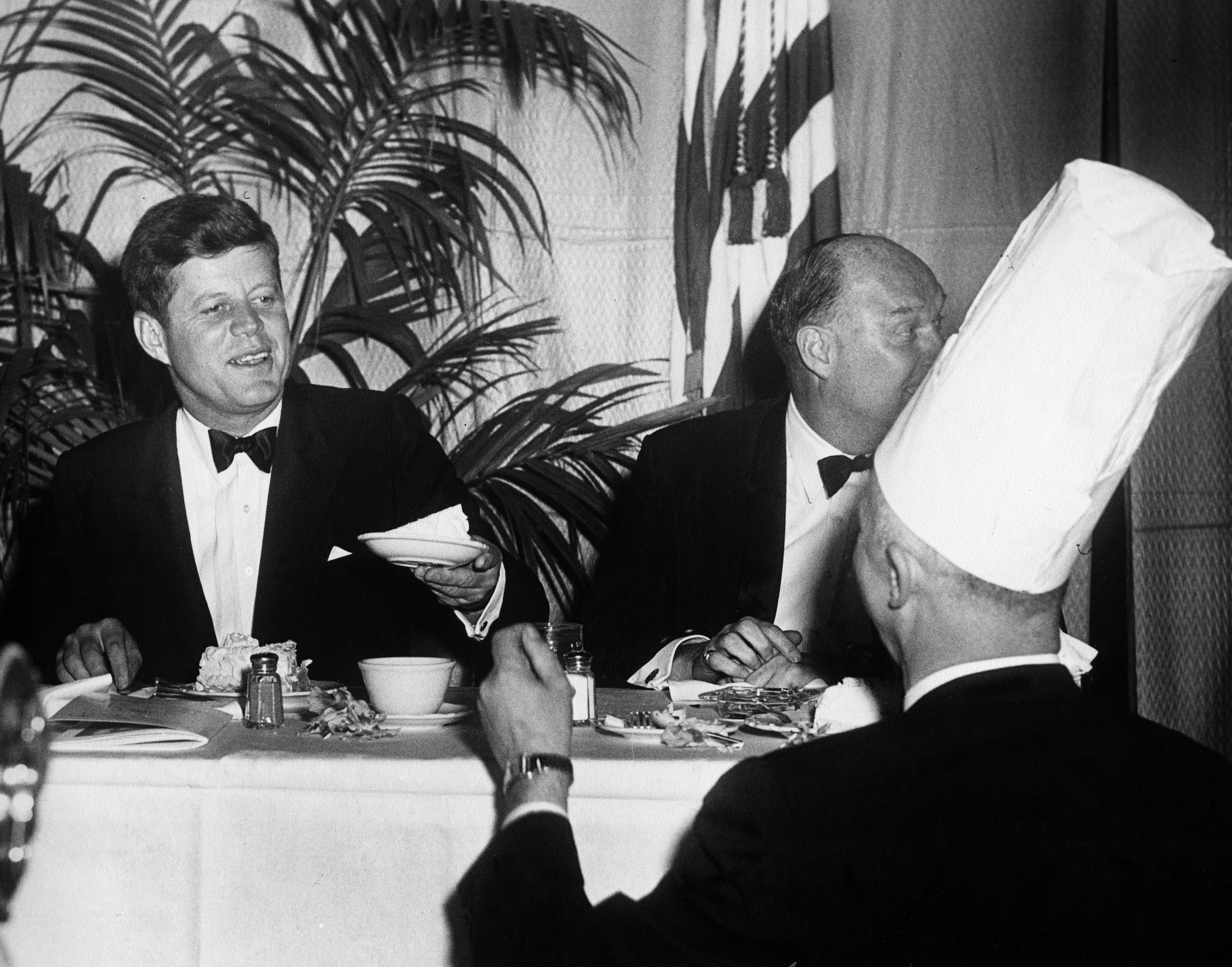 JFK is served his birthday cake.