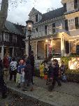 Halloween 2012 Trick or treaters in front of house