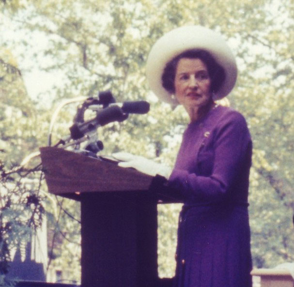 Mrs. Rose Kennedy on dedication day, 1969